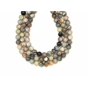 Jáspis picasso világos golyó 8-9mm – ékszerkészítő alapanyag (füzér) kép