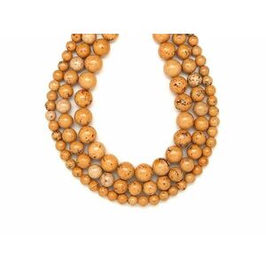 Jáspis sárga golyó 8-9mm – ékszerkészítő alapanyag (füzér) kép