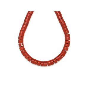 Jáspis vörös korong 6x3mm – ékszerkészítő alapanyag (füzér) kép