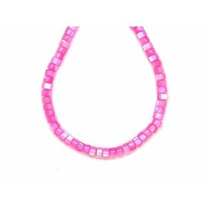 Kagyló színezett rózsaszín korong 4-5x3, 5mm – ékszerkészítő alapanyag (füzér) kép