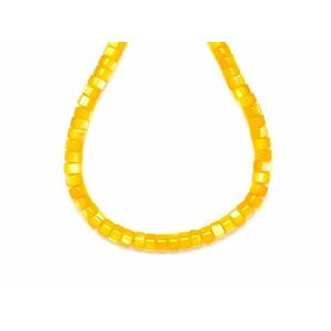 Kagyló szinezett sárga korong 4-5x3, 5mm – ékszerkészítő alapanyag (füzér) kép