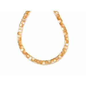 Kagyló szinezett világos barna korong 4-5x3, 5mm – ékszerkészítő alapanyag (füzér) kép