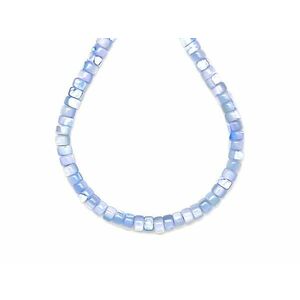 Kagyló szinezett világos kék korong 4-5x3, 5mm – ékszerkészítő alapanyag (füzér) kép