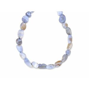 Kalcedon matt pebble 6-10mm – ékszerkészítő alapanyag (füzér) kép