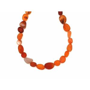 Karneol matt pebble 6-10mm – ékszerkészítő alapanyag (füzér) kép