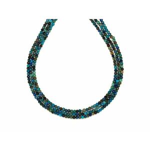 Krizokolla fazettált golyó 2mm – ékszerkészítő alapanyag (füzér) kép