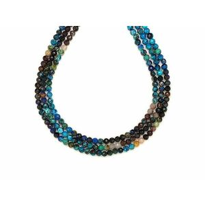 Krizokolla fazettált golyó 3mm – ékszerkészítő alapanyag (füzér) kép