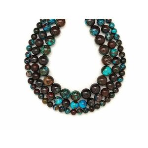 Krizokolla golyó AB 6-7mm – ékszerkészítő alapanyag (füzér) kép