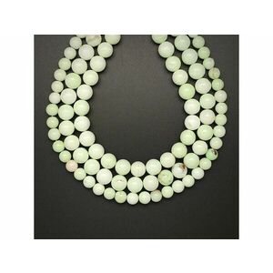 Krizopráz citrom golyó 8-9mm – ékszerkészítő alapanyag (füzér) kép