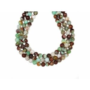 Krizopráz golyó AB 6-7mm – ékszerkészítő alapanyag (füzér) kép