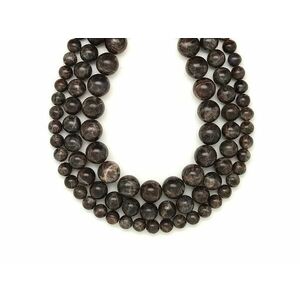 Labradorit fekete golyó 10-11mm – ékszerkészítő alapanyag (füzér) kép