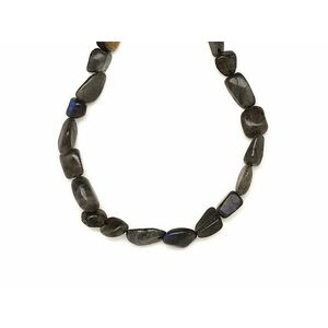Labradorit sötét pebble 6-10mm – ékszerkészítő alapanyag (füzér) kép