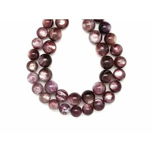 Lepidolit lila golyó A 16-17mm – ékszerkészítő alapanyag (füzér) kép