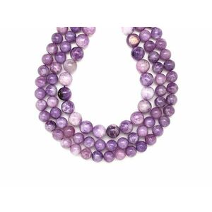 Lepidolit világos golyó 10mm – ékszerkészítő alapanyag (füzér) kép