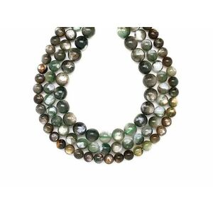 Lepidolit zöld golyó 9-10mm – ékszerkészítő alapanyag (füzér) kép