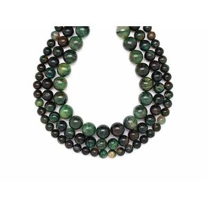 Mika szinezett zöld golyó 8mm – ékszerkészítő alapanyag (füzér) kép