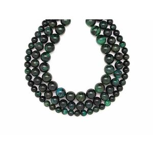 Mika szinezett zöld golyó A 8-9mm – ékszerkészítő alapanyag (füzér) kép