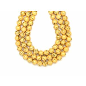 Műanyag magnezit utánzat szin narancs golyó 10mm – ékszerkészítő alapanyag (füzér) kép