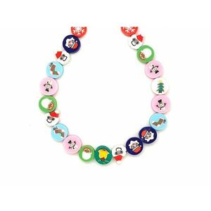 Műanyag vegyes karácsonyi díszek 9, 5-10x4mm – ékszerkészítő alapanyag (füzér) kép