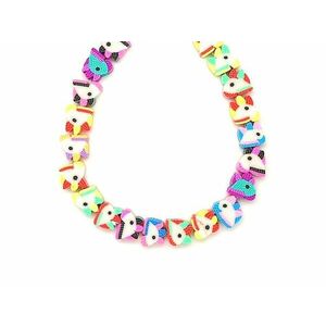 Műanyag vegyes póni fej 9x9x4-5mm – ékszerkészítő alapanyag (füzér) kép