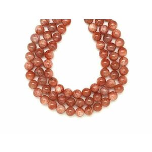 Napkő golyó 10-11mm – ékszerkészítő alapanyag (füzér) kép