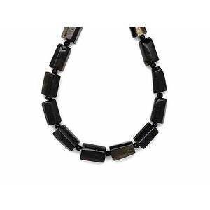 Obszidián arany hengerszerű 6-8x10-12mm – ékszerkészítő alapanyag (füzér) kép