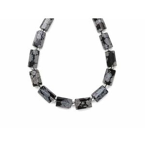 Obszidián hópehely hengerszerű 6-8x10-12mm – ékszerkészítő alapanyag (füzér) kép