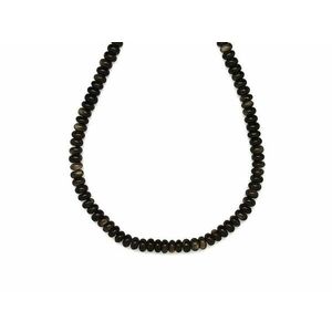 Obszidián korong 4x2, 5mm – ékszerkészítő alapanyag (füzér) kép