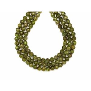 Olivin golyó 6-7mm – ékszerkészítő alapanyag (füzér) kép