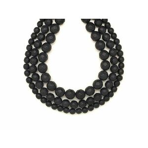 Ónix matt négyszög fazettált golyó 6-7mm – ékszerkészítő alapanyag (füzér) kép