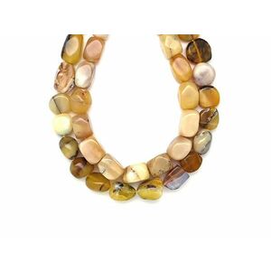 Opál sárga csiszolt darabok B 10x14mm – ékszerkészítő alapanyag (füzér) kép