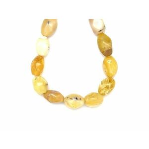 Opál sárga pebble 10x15mm – ékszerkészítő alapanyag (füzér) kép