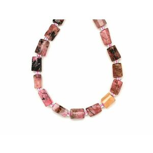 Rodonit hengerszerű 6-8x10-12mm – ékszerkészítő alapanyag (füzér) kép