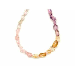 Rózsak. Prehnit Ametiszt Citrin mix pebble 6-8mm – ékszerkészítő alapanyag (füzér) kép