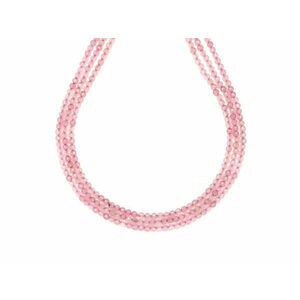 Rózsakvarc fazettált golyó (MDG) 2mm – ékszerkészítő alapanyag (füzér) kép