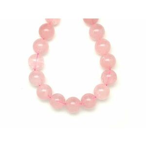 Rózsakvarc golyó 14-14, 5mm (MDG) – ékszerkészítő alapanyag (füzér) kép