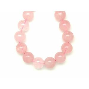 Rózsakvarc golyó 18, 5mm (MDG) – ékszerkészítő alapanyag (füzér) kép