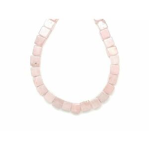 Rózskvarc kocka 6-7mm – ékszerkészítő alapanyag (füzér) kép