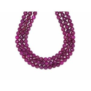 Rubin fazettált golyó 6-7mm – ékszerkészítő alapanyag (füzér) kép