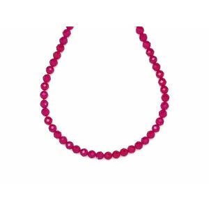 Rubin szintetikus fazettált golyó 4mm – ékszerkészítő alapanyag (füzér) kép