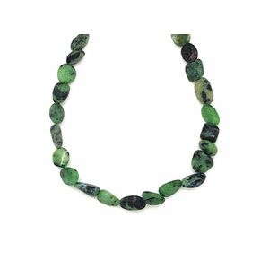 Rubin zoizit matt pebble 6-10mm – ékszerkészítő alapanyag (füzér) kép