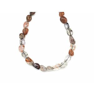 Rutilkvarc sötét barna pebble 7-11mm – ékszerkészítő alapanyag (füzér) kép