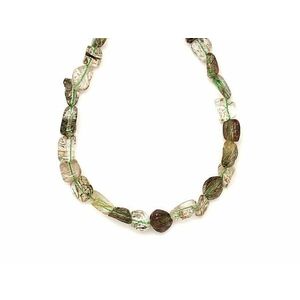 Rutilkvarc zöld pebble 7-11mm – ékszerkészítő alapanyag (füzér) kép