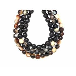 Szaru sötét golyó 11-12mm – ékszerkészítő alapanyag (füzér) kép