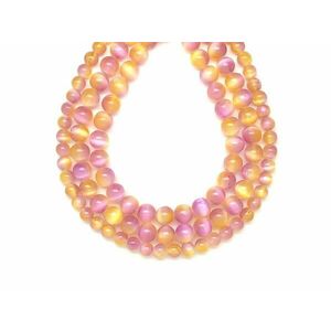 Szelenit szinezett lila arany golyó 8-8, 5mm – ékszerkészítő alapanyag (füzér) kép