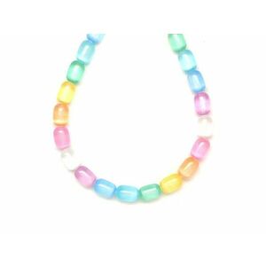 Szelenit szinezett vegyes henger 6-6, 5x9-9, 5mm – ékszerkészítő alapanyag (füzér) kép