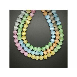 Szelenit szinezett vegyes kollekció golyó 8, 5mm – ékszerkészítő alapanyag (füzér) kép