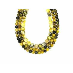 Szerpentin golyó sárga foltos 8-9mm – ékszerkészítő alapanyag (füzér) kép