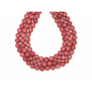 Thulit fazettált golyó A 8mm – ékszerkészítő alapanyag (füzér) kép