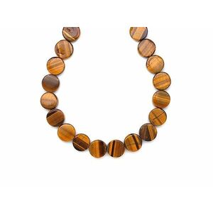 Tigrisszem korong 10x4-5mm – ékszerkészítő alapanyag (füzér) kép